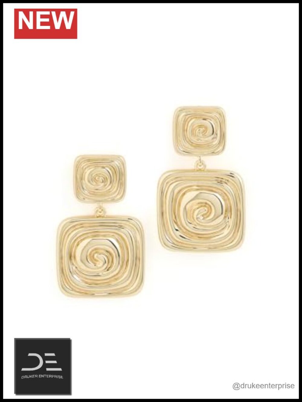 Etched Metal Drop & Dangle Statement Earrings Post Closure